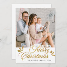 メリーモダンクリスマス写真あいさつ