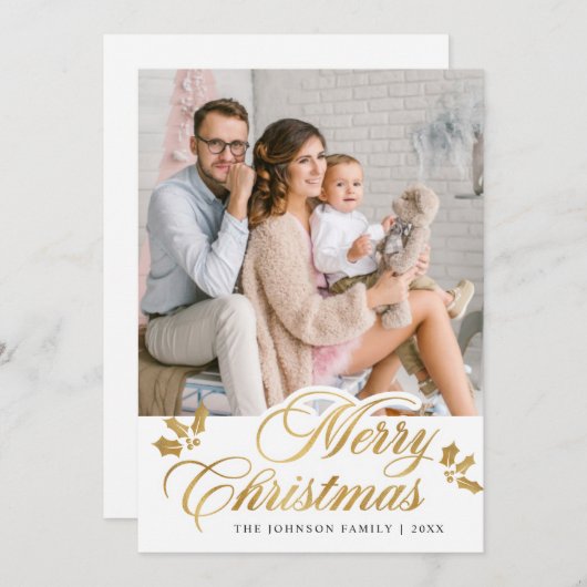 メリーモダンクリスマス写真あいさつ シーズンカード (正面/裏面)