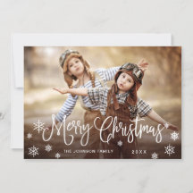 メリーモダンクリスマス写真あいさつ