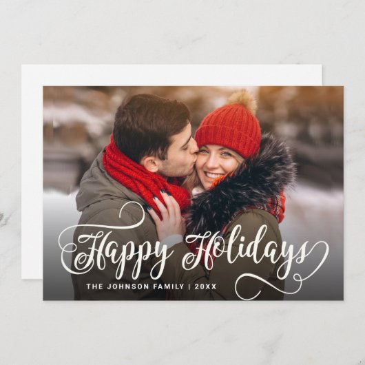 メリーモダンクリスマス写真あいさつ シーズンカード (正面/裏面)