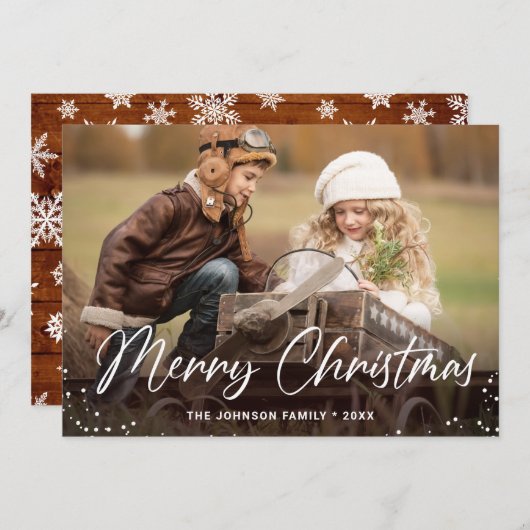 メリーモダンクリスマス写真あいさつ シーズンカード (正面/裏面)