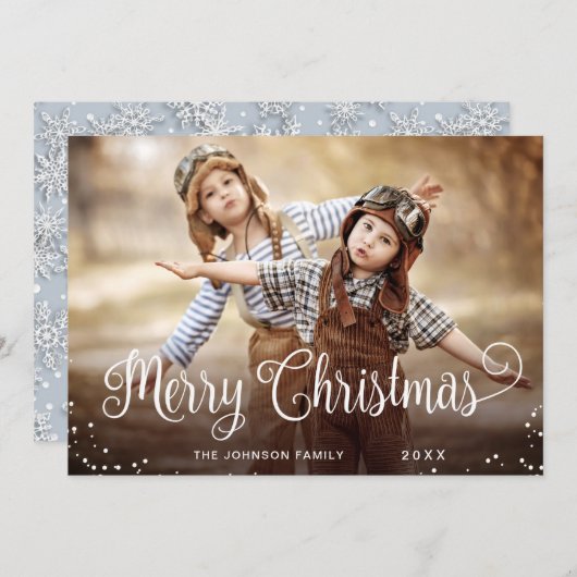 メリーモダンクリスマス写真あいさつ シーズンカード (正面/裏面)