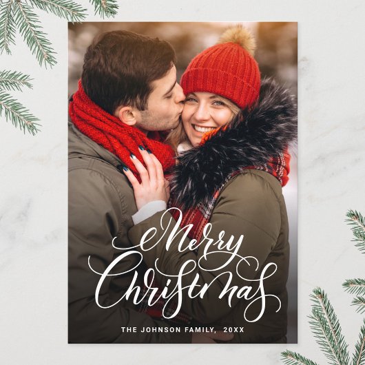 メリーモダンクリスマス写真あいさつ シーズンカード