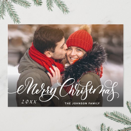 メリーモダンクリスマス写真あいさつ シーズンカード