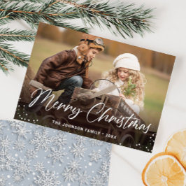 メリーモダンクリスマス写真あいさつ シーズンカード
