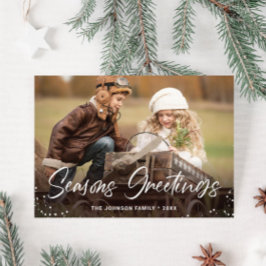 メリーモダンクリスマス写真あいさつ シーズンカード