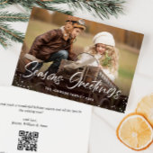 メリーモダンクリスマス写真あいさつ シーズンカード