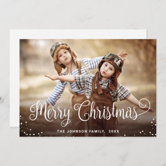 メリーモダンクリスマス写真あいさつ シーズンカード (正面/裏面)