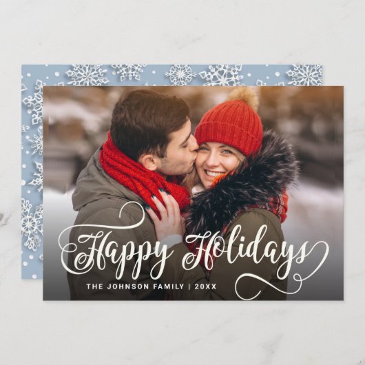 メリーモダンクリスマス写真あいさつ シーズンカード (正面/裏面)