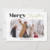 メリーモダンクリスマス写真クリスマスカード シーズンカード (正面)