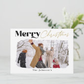 メリーモダンクリスマス写真クリスマスカード シーズンカード (スタンド正面)