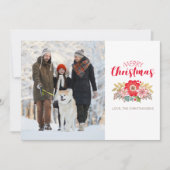 メリーモダンクリスマス写真グリーティングカード シーズンカード (正面)