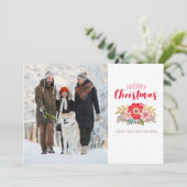 メリーモダンクリスマス写真グリーティングカード シーズンカード (スタンド正面)