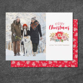 メリーモダンクリスマス写真グリーティングカード シーズンカード