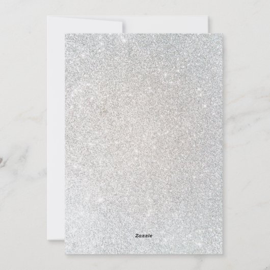 メリーモダンクリスマス写真グレー シーズンカード (裏面)