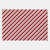メリーモダンクリスマス写真コラージュお菓子ストライプ品 ラッピングペーパーシート (正面3)
