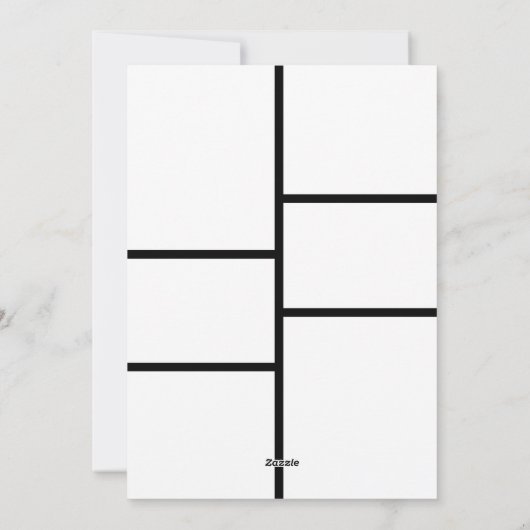 メリーモダンクリスマス写真コラージュ シーズンカード (裏面)