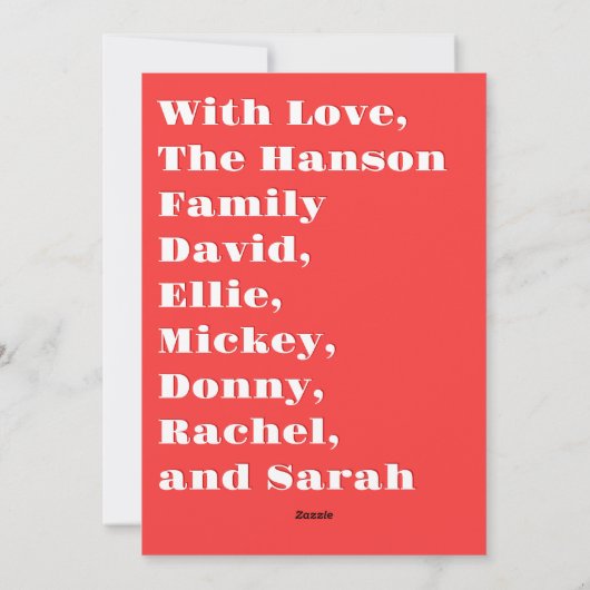 メリーモダンクリスマス写真コラージュ シーズンカード (裏面)