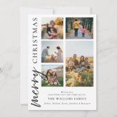 メリーモダンクリスマス写真コラージュ シーズンカード (正面)