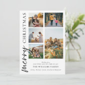 メリーモダンクリスマス写真コラージュ シーズンカード (スタンド正面)