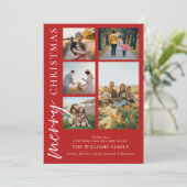 メリーモダンクリスマス写真コラージュ シーズンカード (スタンド正面)