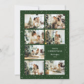 メリーモダンクリスマス写真コラージュ シーズンカード (正面)