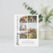 メリーモダンクリスマス写真コラージュ シーズンポストカード (スタンド正面)