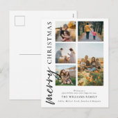 メリーモダンクリスマス写真コラージュ シーズンポストカード (正面/裏面)