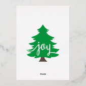 メリーモダンクリスマス写真ゴールドフォイルカード 箔シーズンカード (裏面)