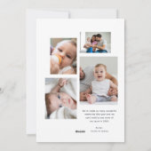 メリーモダンクリスマス写真スタイリッシュ赤い箔 シーズンカード (裏面)