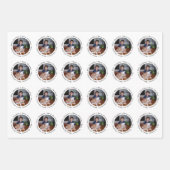 メリーモダンクリスマス写真トナカイのパターン ラッピングペーパーシート (正面3)