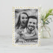 メリーモダンクリスマス写真ホリデーカード シーズンカード (スタンド正面)