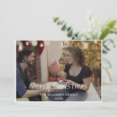 メリーモダンクリスマス写真ホリデーカード 案内状 (スタンド正面)