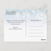 メリーモダンクリスマス写真ホリデーグリーティング ポストカード (裏面)