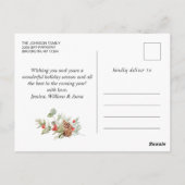 メリーモダンクリスマス写真ホリデーグリーティング ポストカード (裏面)