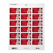 メリーモダンクリスマス写真差出人住所 ラベル (フルシート)