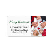 メリーモダンクリスマス写真差出人住所 ラベル (正面)