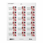 メリーモダンクリスマス写真差出人住所 ラベル (フルシート)