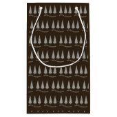 メリーモダンクリスマス千鳥格子のダークチョコレート スモールペーパーバッグ (裏面)