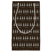 メリーモダンクリスマス千鳥格子のダークチョコレート スモールペーパーバッグ (正面)