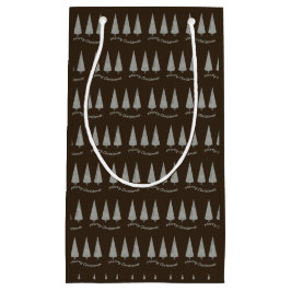 メリーモダンクリスマス千鳥格子のダークチョコレート スモールペーパーバッグ