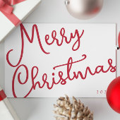 メリーモダンクリスマス台本タイポグラフィNo Photo ノートカード