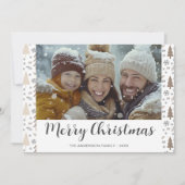 メリーモダンクリスマス台本フォトクリスマスカード シーズンカード (正面)
