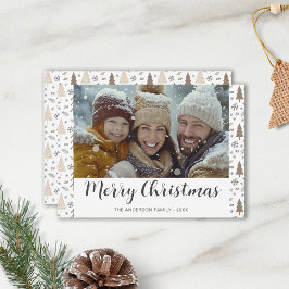 メリーモダンクリスマス台本フォトクリスマスカード シーズンカード