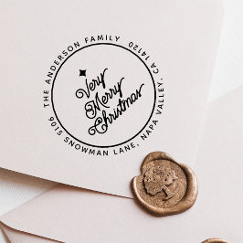 メリーモダンクリスマス台本ラウンド差出人住所 セルフインキングスタンプ