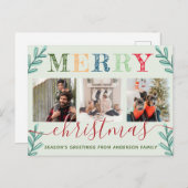 メリーモダンクリスマス季節のごあいさつ写真 シーズンポストカード (正面/裏面)