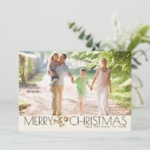 メリーモダンクリスマス家族の写真グリーティング シーズンカード (スタンド正面)