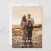 メリーモダンクリスマス家族の写真プレイドタータンチェック シーズンカード (正面)