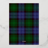 メリーモダンクリスマス家族の写真名タータンチェックF 箔シーズンカード (裏面)