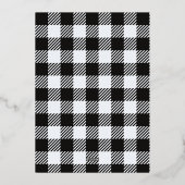 メリーモダンクリスマス家族の写真名バッファロー 箔シーズンカード (裏面)